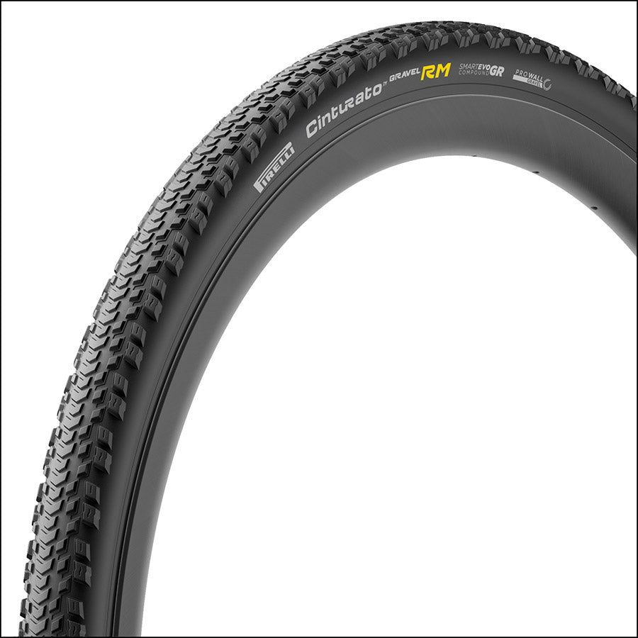 Pirelli, Cinturato Gravel RM HP-Line, Gravel Tire, 700x40C, Folding, Tubeless Ready, SmartEVO GR, ProWALL Gravel, 120TPI, Black