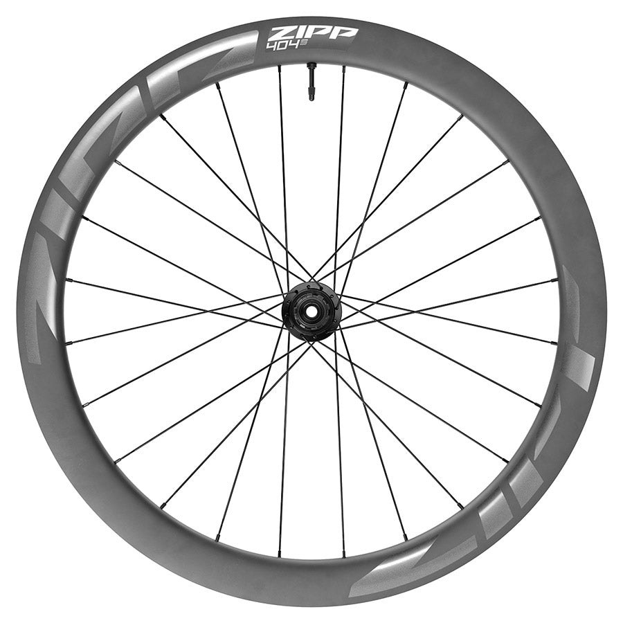 Zipp, 404 S A1, Wheel, Front, 700C / 622, Holes: 20, 12mm TA, 100mm, Disc Center Lock, Dark Grey Graphic A1