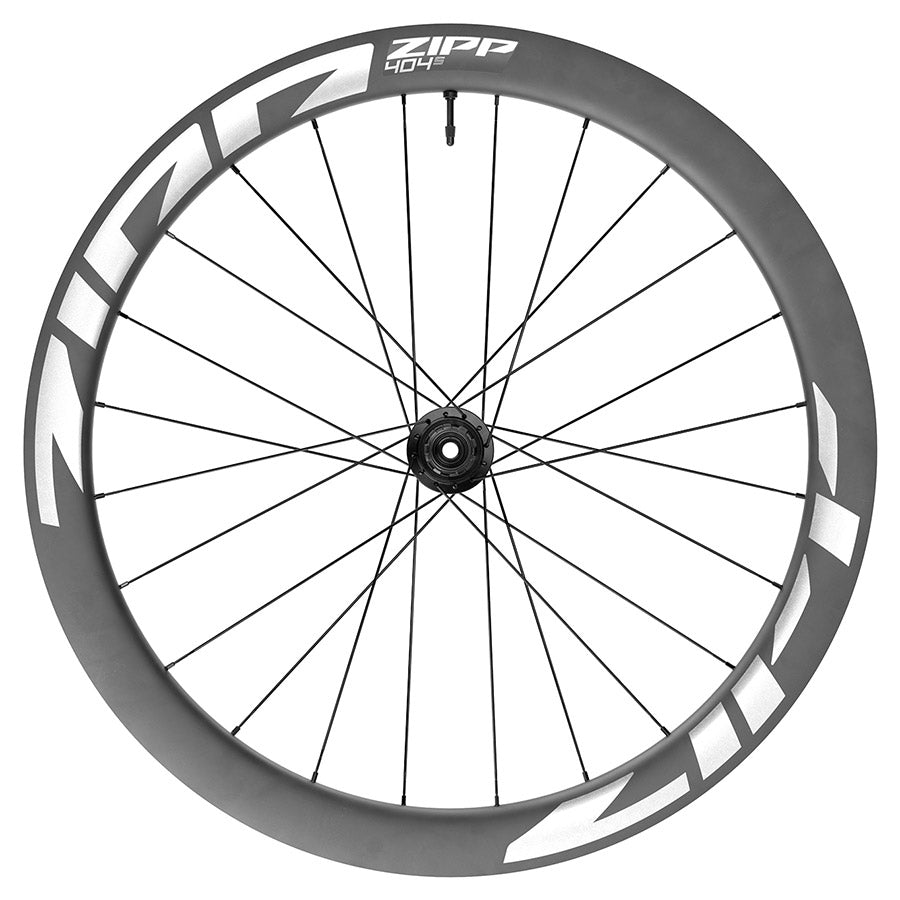 Zipp, 404 S A1, Wheel, Front, 700C / 622, Holes: 20, 12mm TA, 100mm, Disc Center Lock, Dark Grey Graphic A1