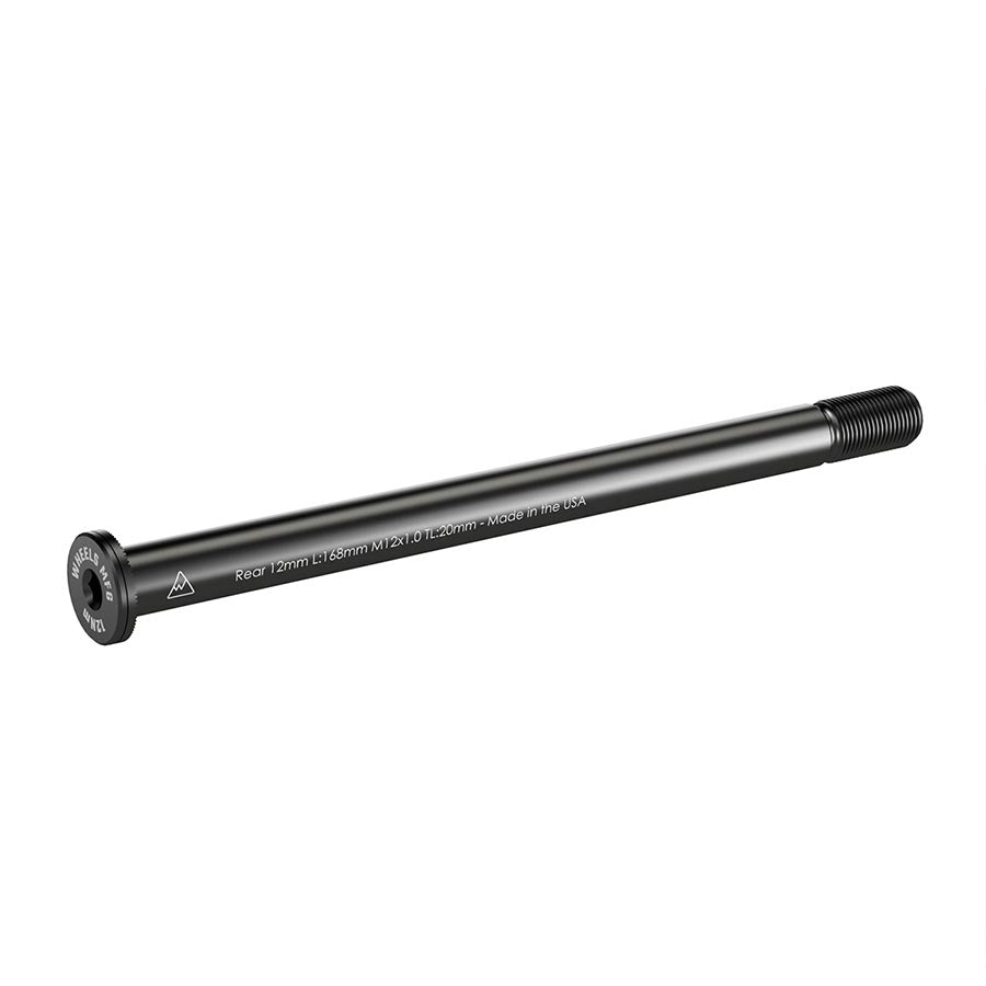 Wheels Manufacturing, Rear 12mm Thru Axle, Thru Axle, Rear, Length: 168mm, Thread Length: 20mm, Thread Pitch: M12x1.00
