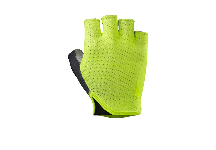 Men's Body Geometry Grail Short Finger Gloves - Neon Yellow