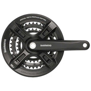 Shimano, Altus FC-M311, Crankset, 7/8 sp., 175mm, 28/38/48T, Riveted, Square, 50 mm, Black