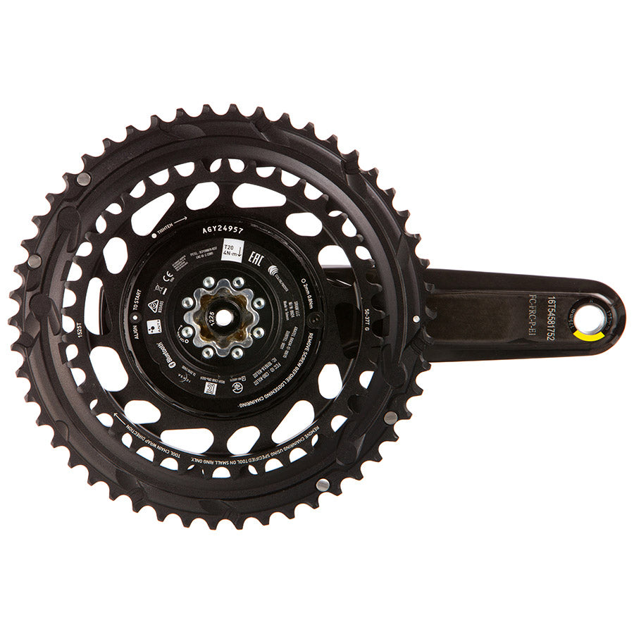 SRAM, Force 2x Powermeter E1, Power Meter Crankset, Speed: 12, Spindle: 28.99mm, BCD: Thread Mount, 50/37, DUB, 175mm, Black, Road
