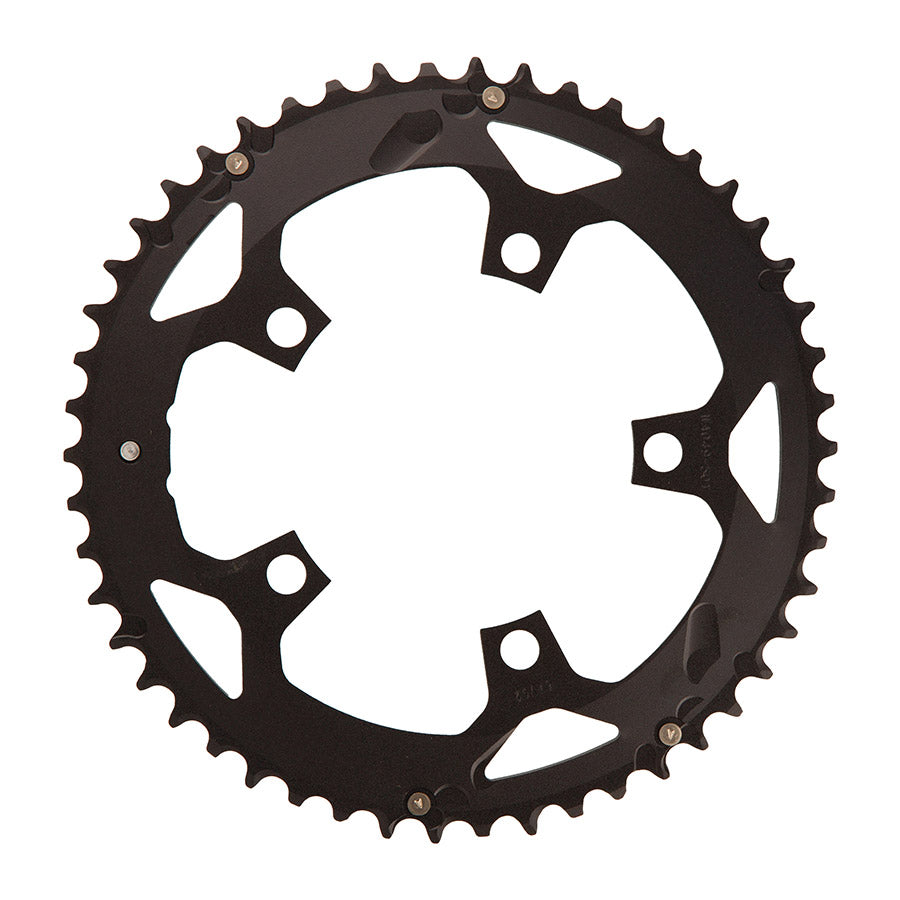 FSA, Gossamer/Omega Pro Road, Chainring, Teeth: 52, Speed: 10/11, BCD: 110, Bolts: 5, Outer, Aluminum, Black