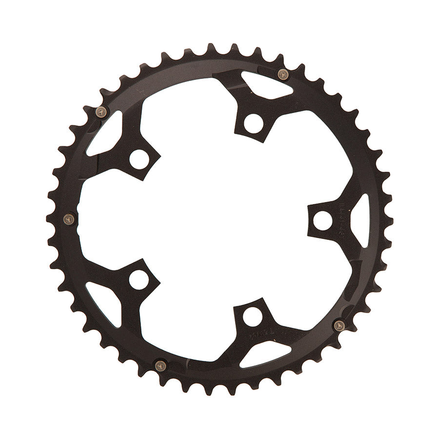 FSA, Gossamer/Omega Pro Road, Chainring, Teeth: 52, Speed: 10/11, BCD: 110, Bolts: 5, Outer, Aluminum, Black