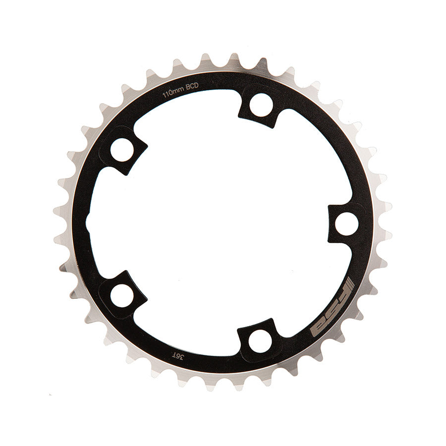 FSA, Gossamer/Omega Pro Road, Chainring, Teeth: 52, Speed: 10/11, BCD: 110, Bolts: 5, Outer, Aluminum, Black