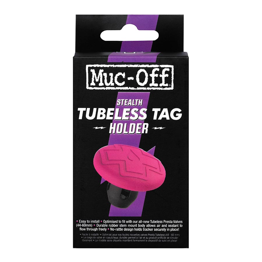 Muc-Off, Tubeless Tag Holder, Black/Pink