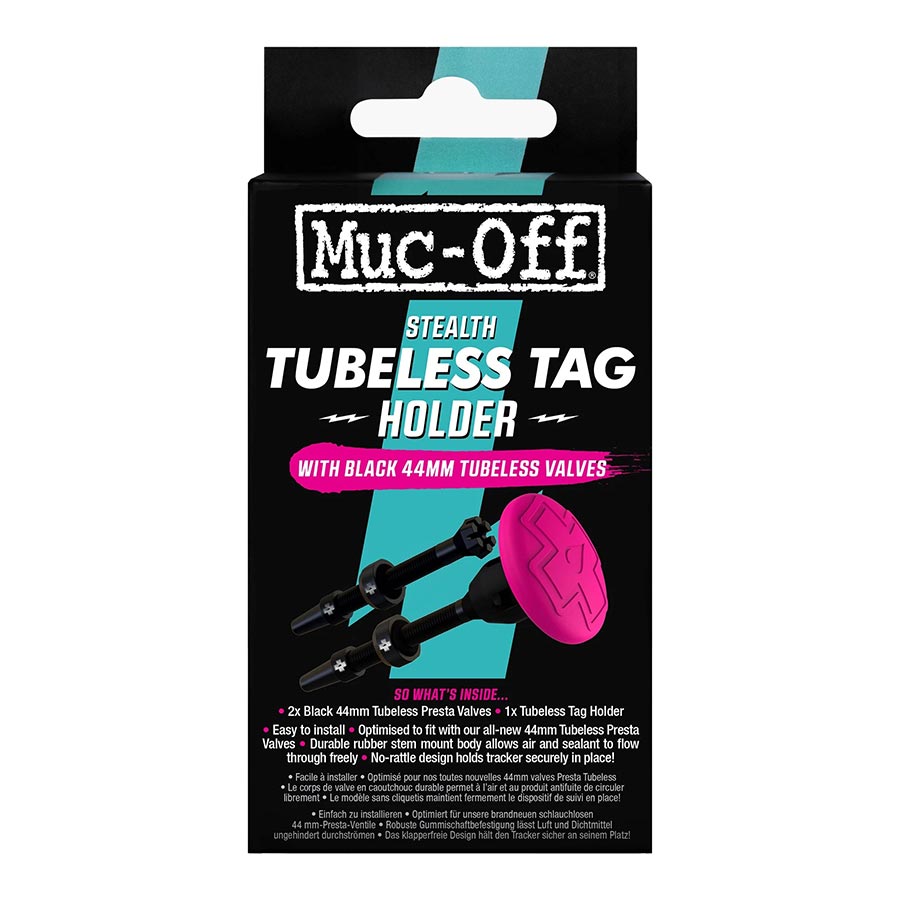 Muc-Off, Tubeless Tag Holder, Black/Pink