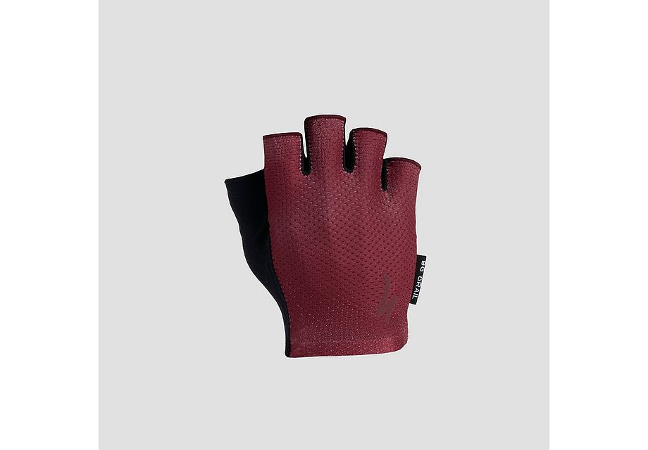 Men's Body Geometry Grail Short Finger Gloves - Garnet Red