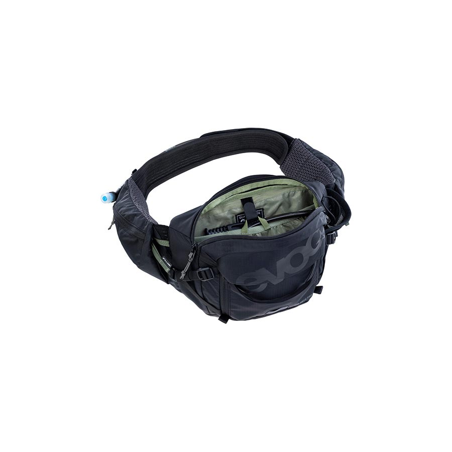 EVOC, Hip Pack Pro 3 +1.5L Bladder, Hip Pack, 3L, Included (1.5L), Black