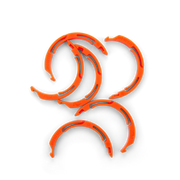 Volume Spacers, 3 Pairs: Float X2, Clip-in, Plastic, 0.25in 3