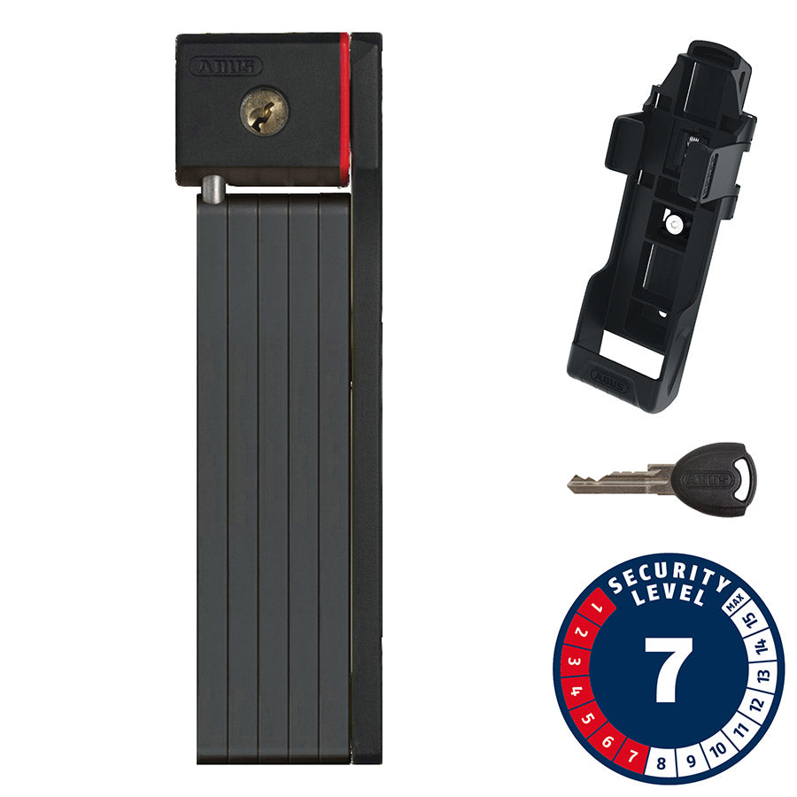 Abus, Bordo uGrip 5700 SH, Folding Lock, Key, 80cm, 2.6', 5mm, Black