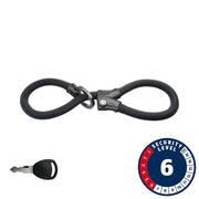Abus, Infinity Loop Plus 1806K, Chain Lock, Key, 6mm, 140cm, 4.6', Black