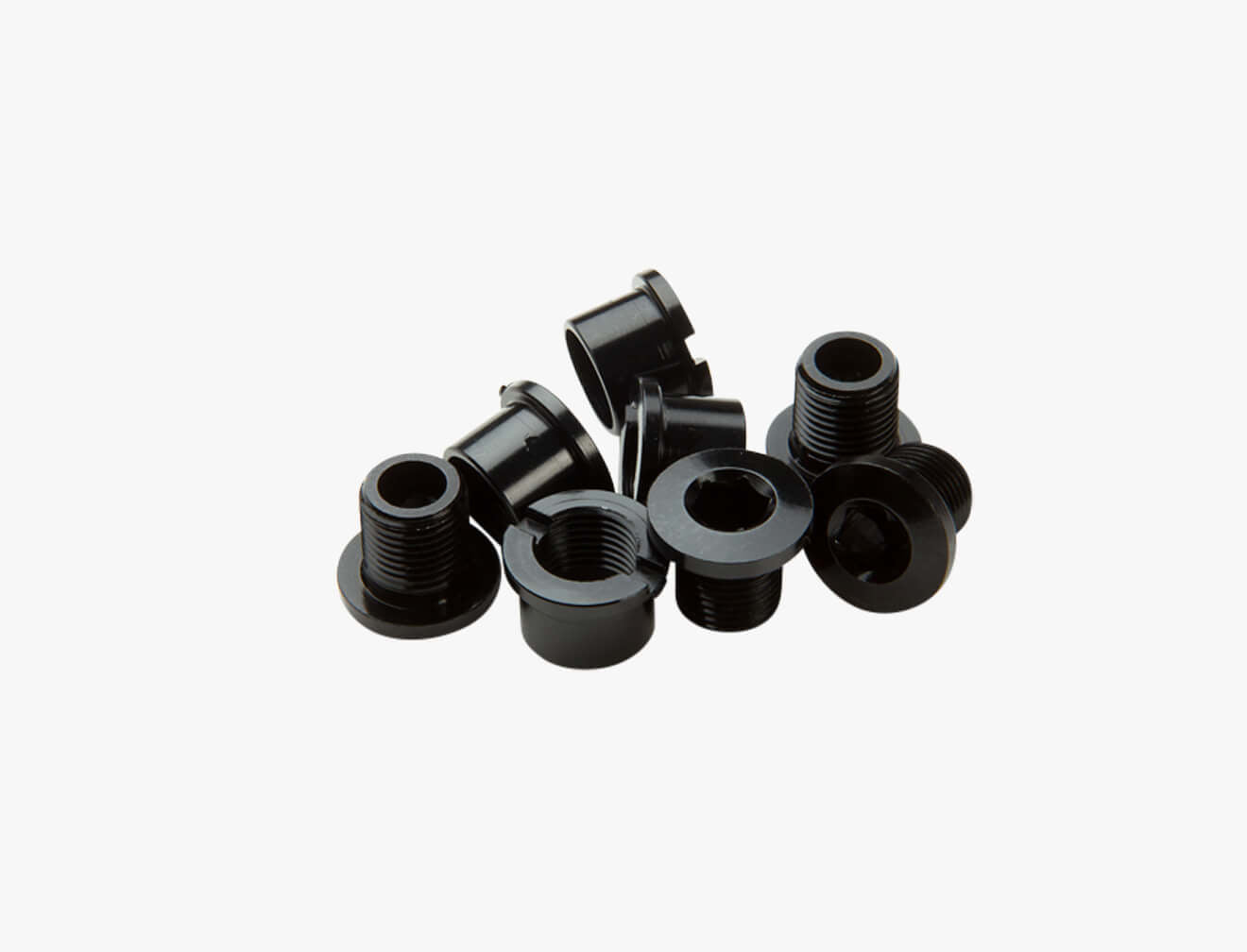 Chainring Bolt(4)/Nut(4) M8X8.5 Hex Pack AL Black