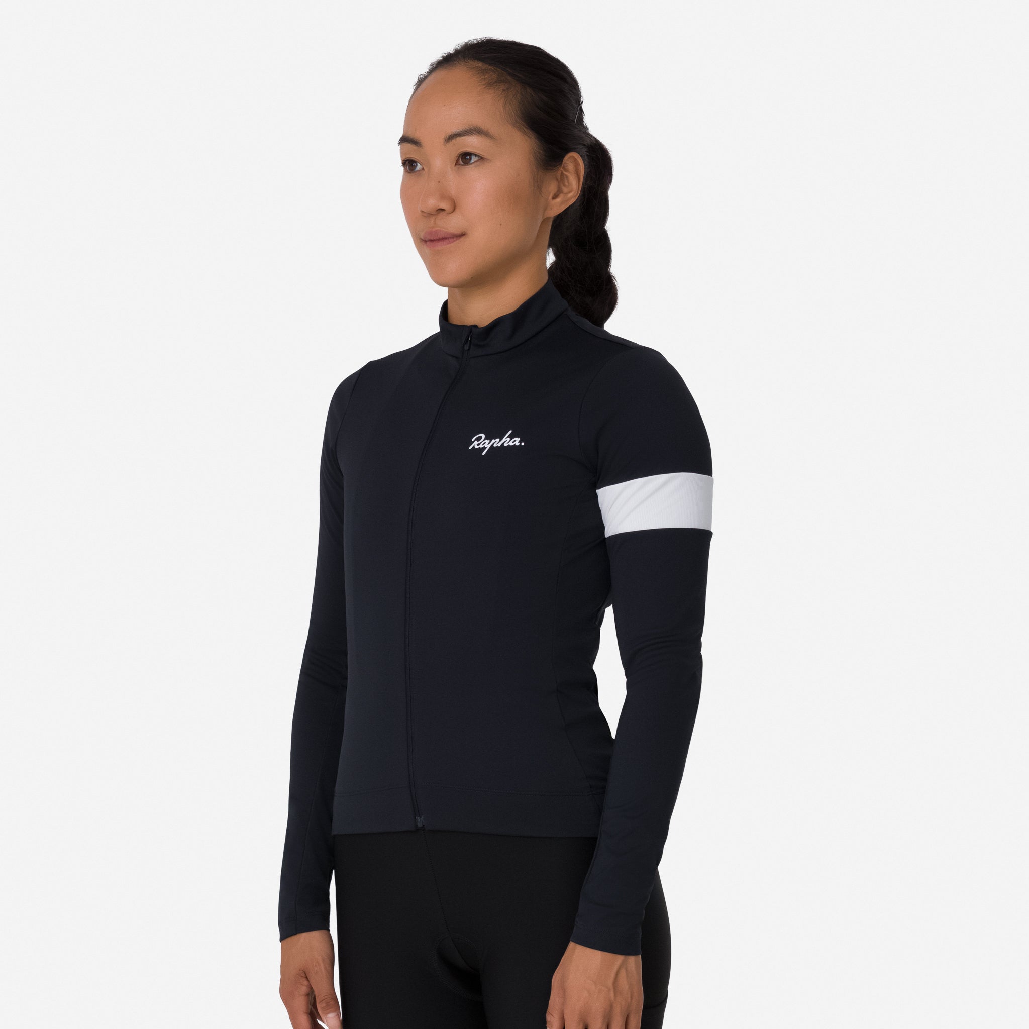 Women's Core Thermal Long Sleeve Jersey - Black/White