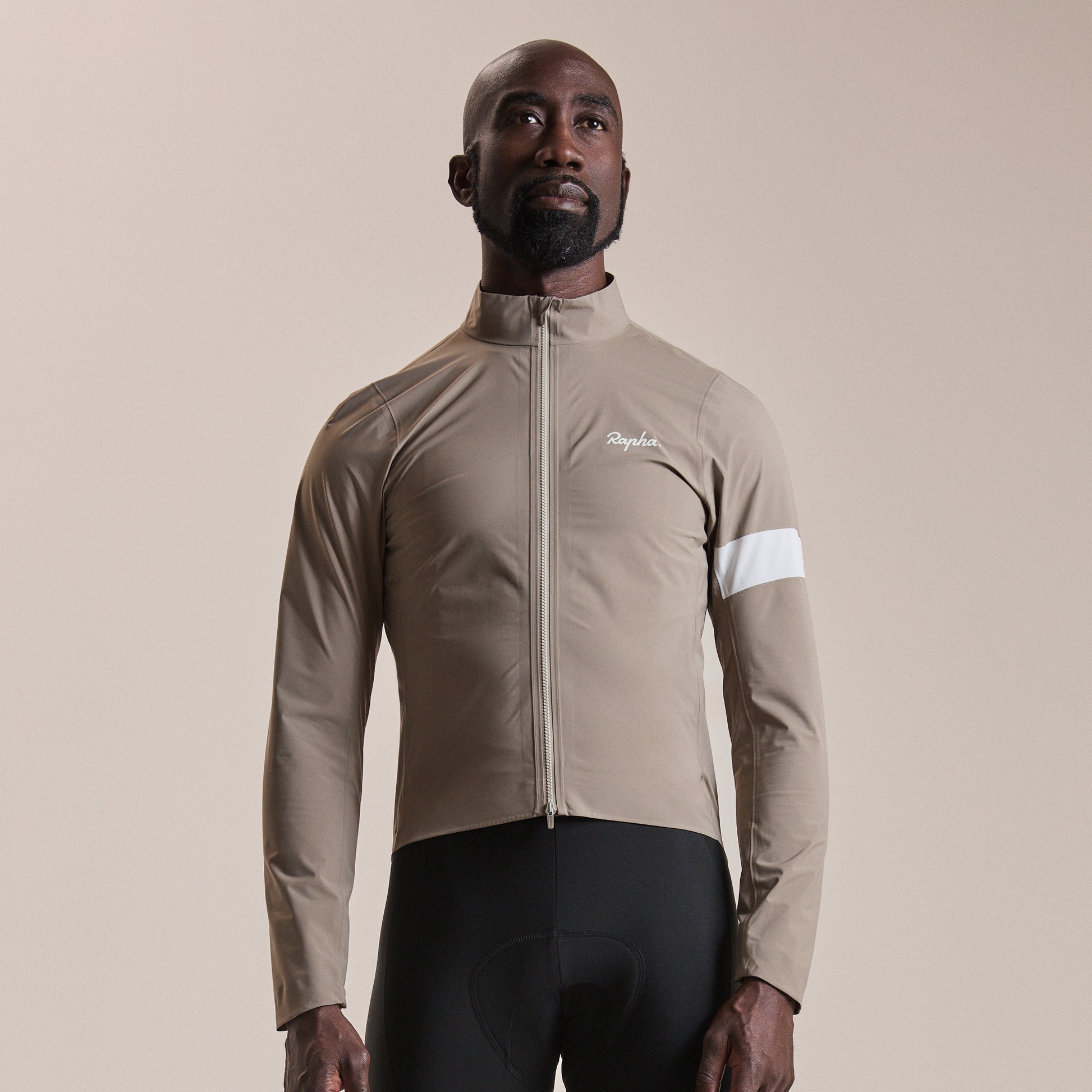 Men's Core Rain Jacket III - Dark Tan/White