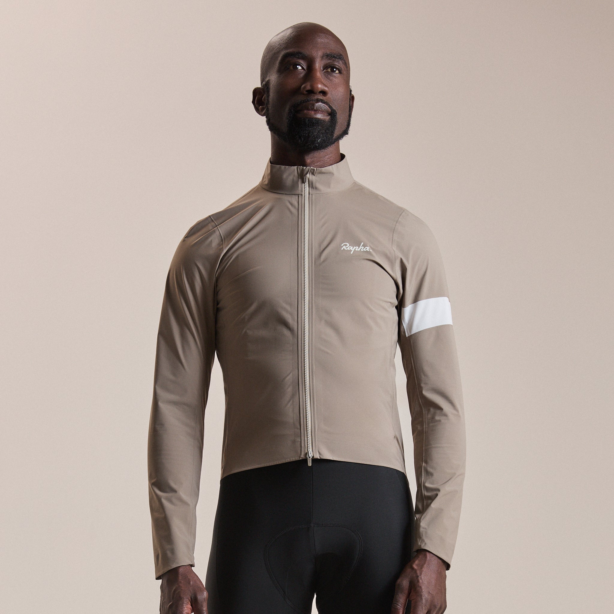 Men's Core Rain Jacket III - Dark Tan/White