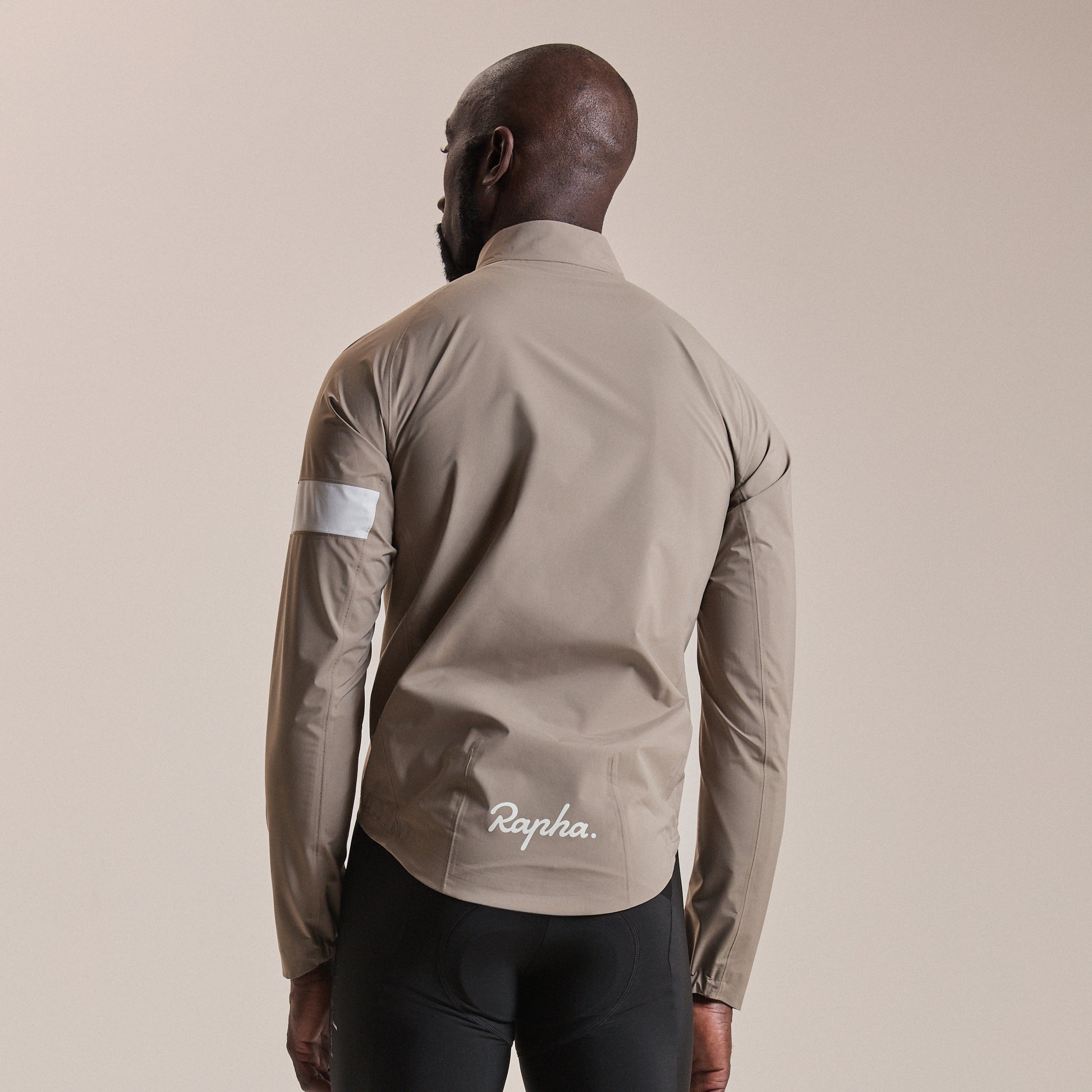 Men's Core Rain Jacket III - Dark Tan/White