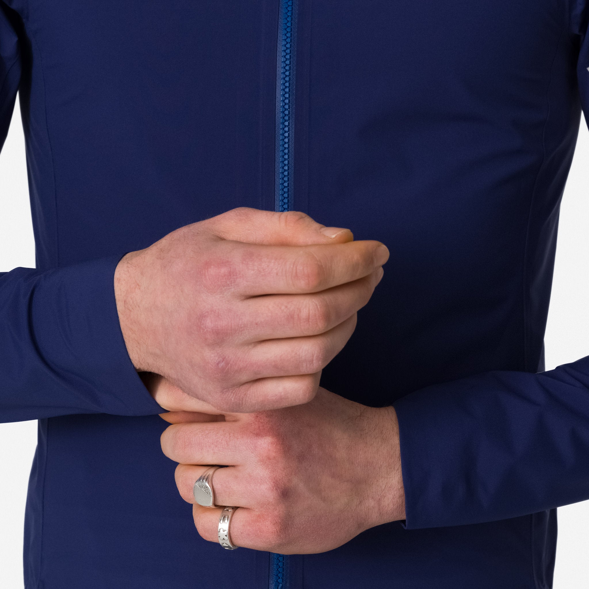 Men's Core Rain Jacket III - Navy/White