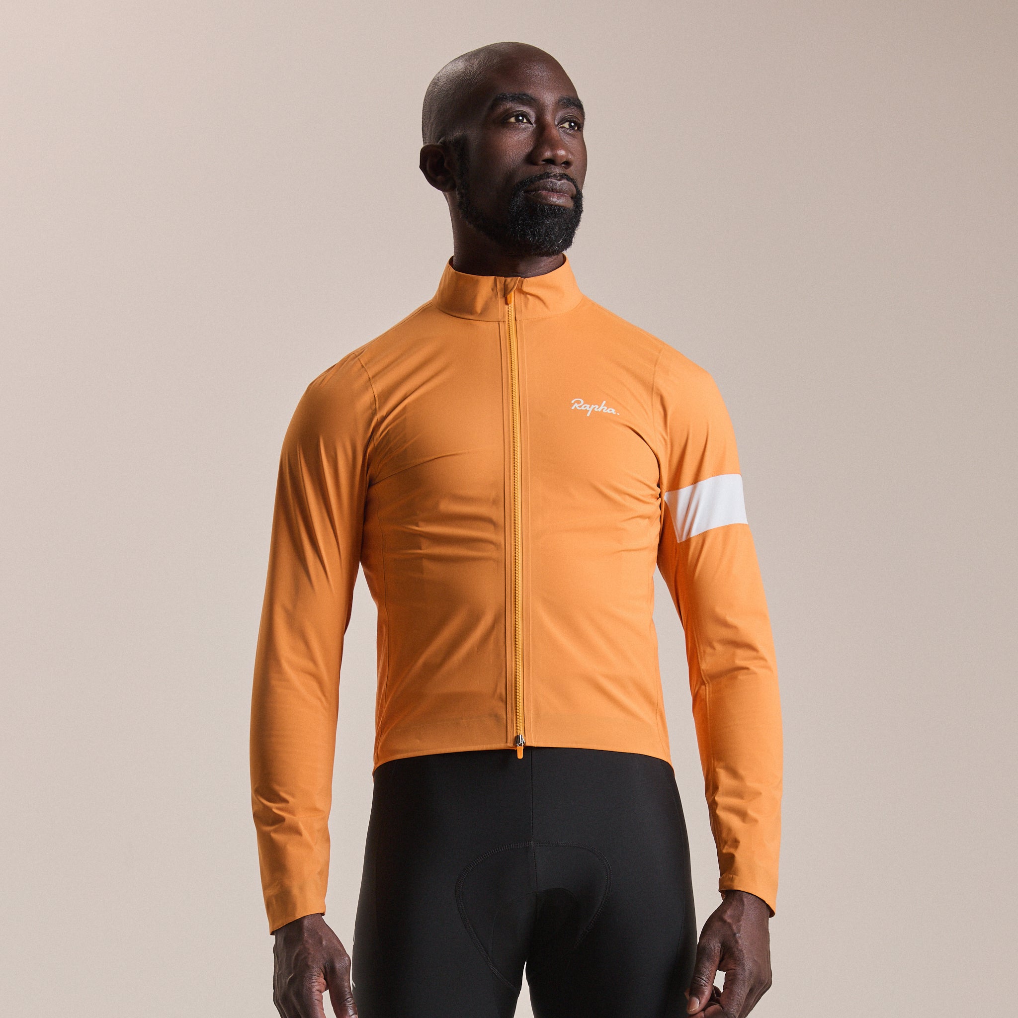 Men's Core Rain Jacket III - Orange/White