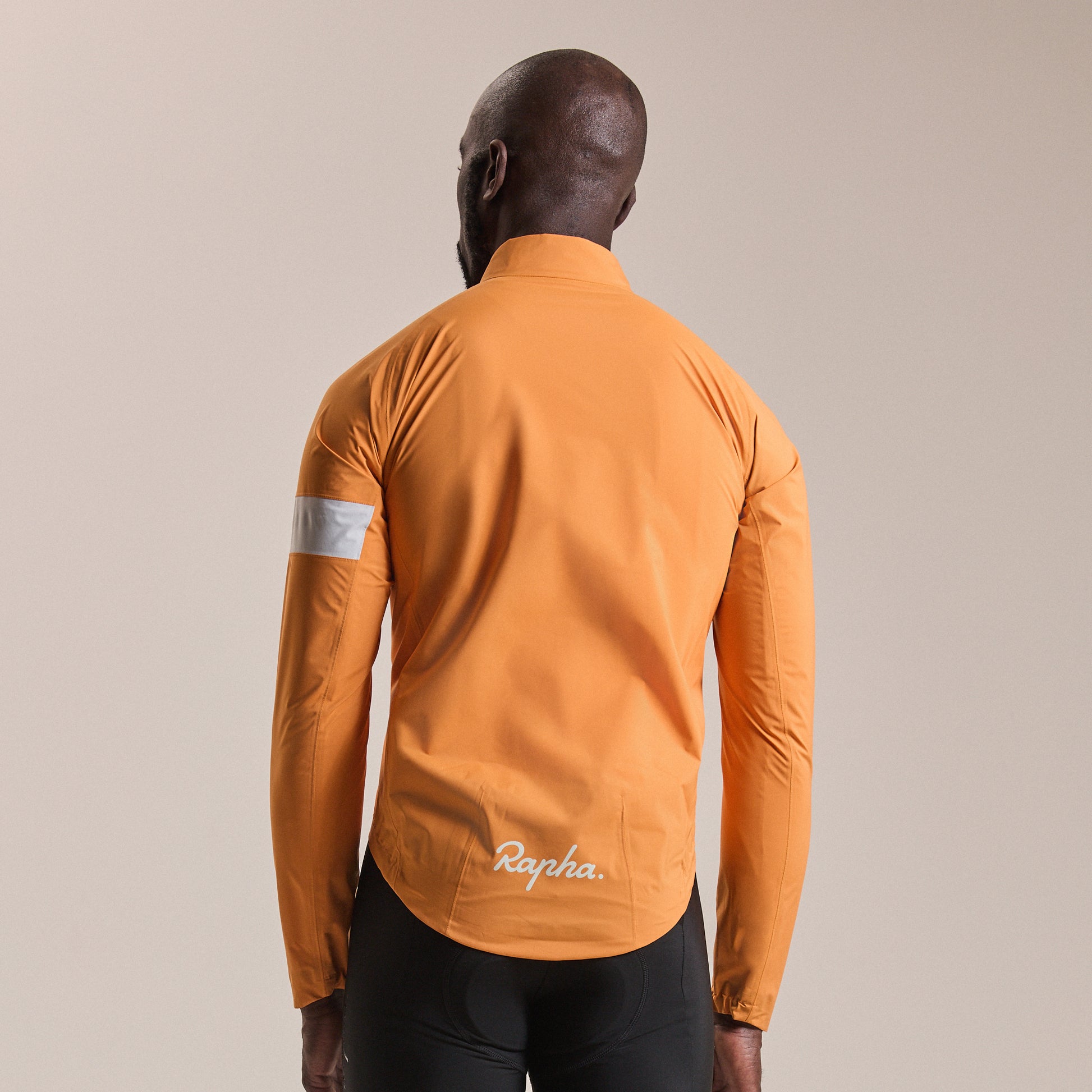 Men's Core Rain Jacket III - Orange/White