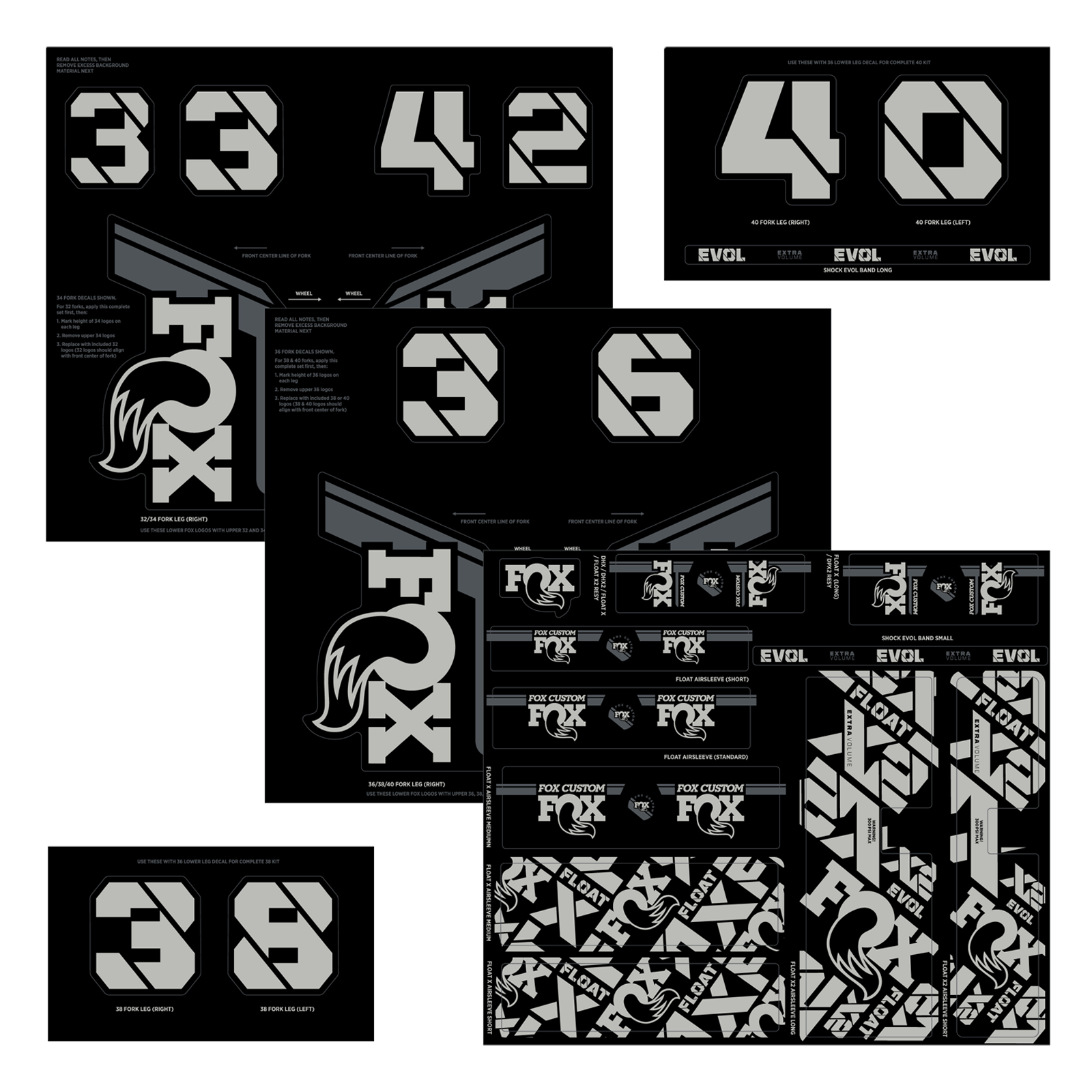 FOX Heritage Decal Kits
