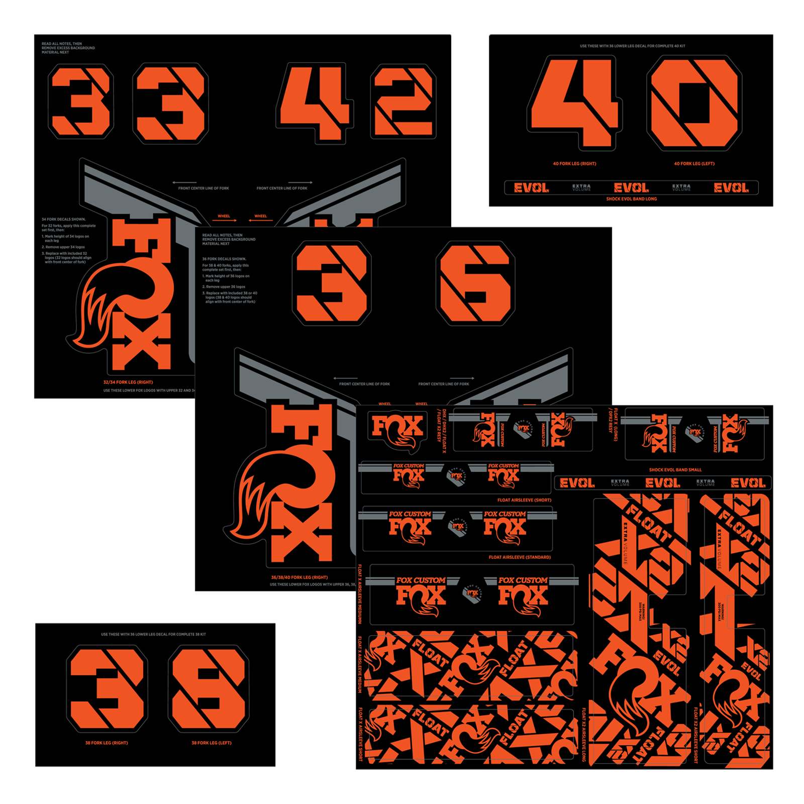 FOX Heritage Decal Kits