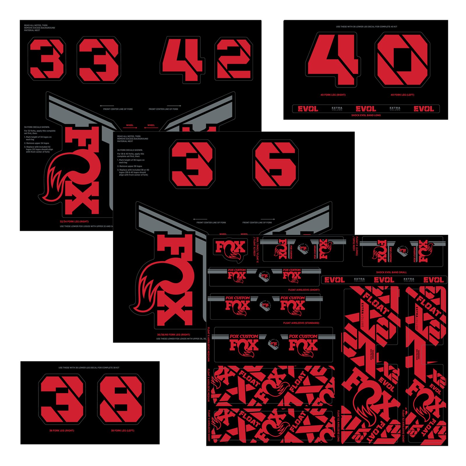 FOX Heritage Decal Kits