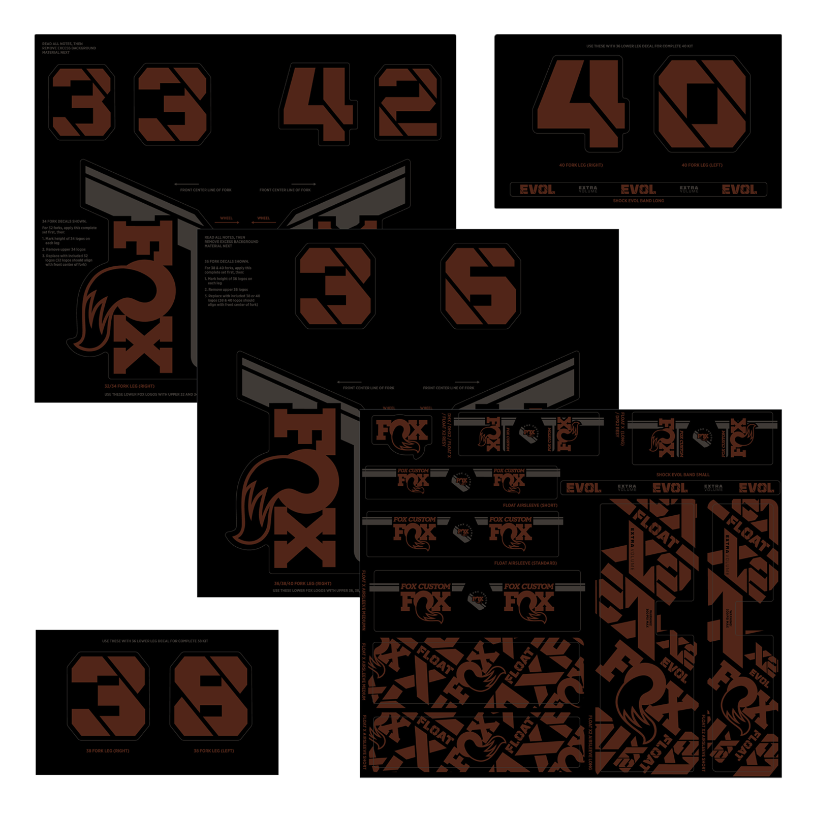 FOX Heritage Decal Kits