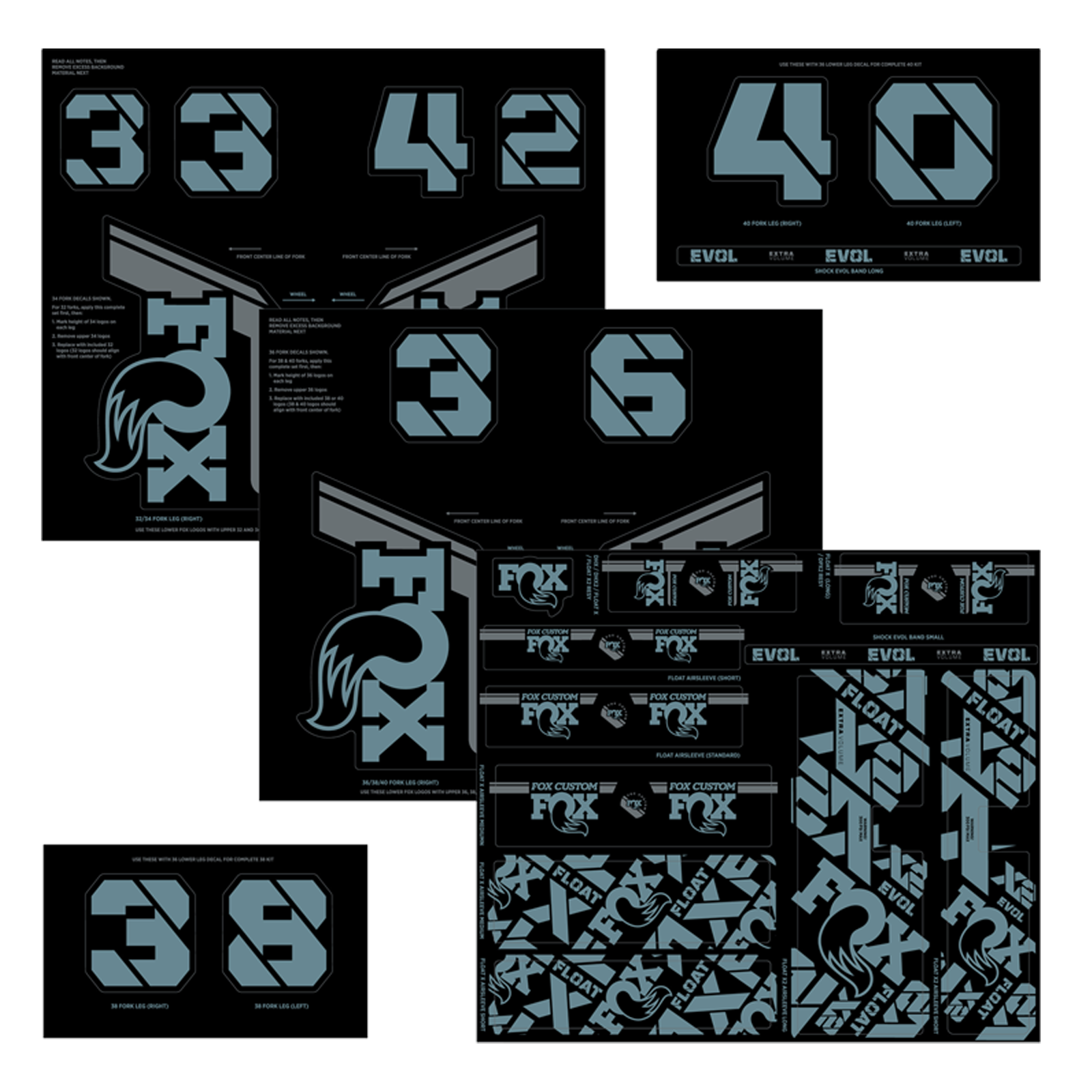 FOX Heritage Decal Kits