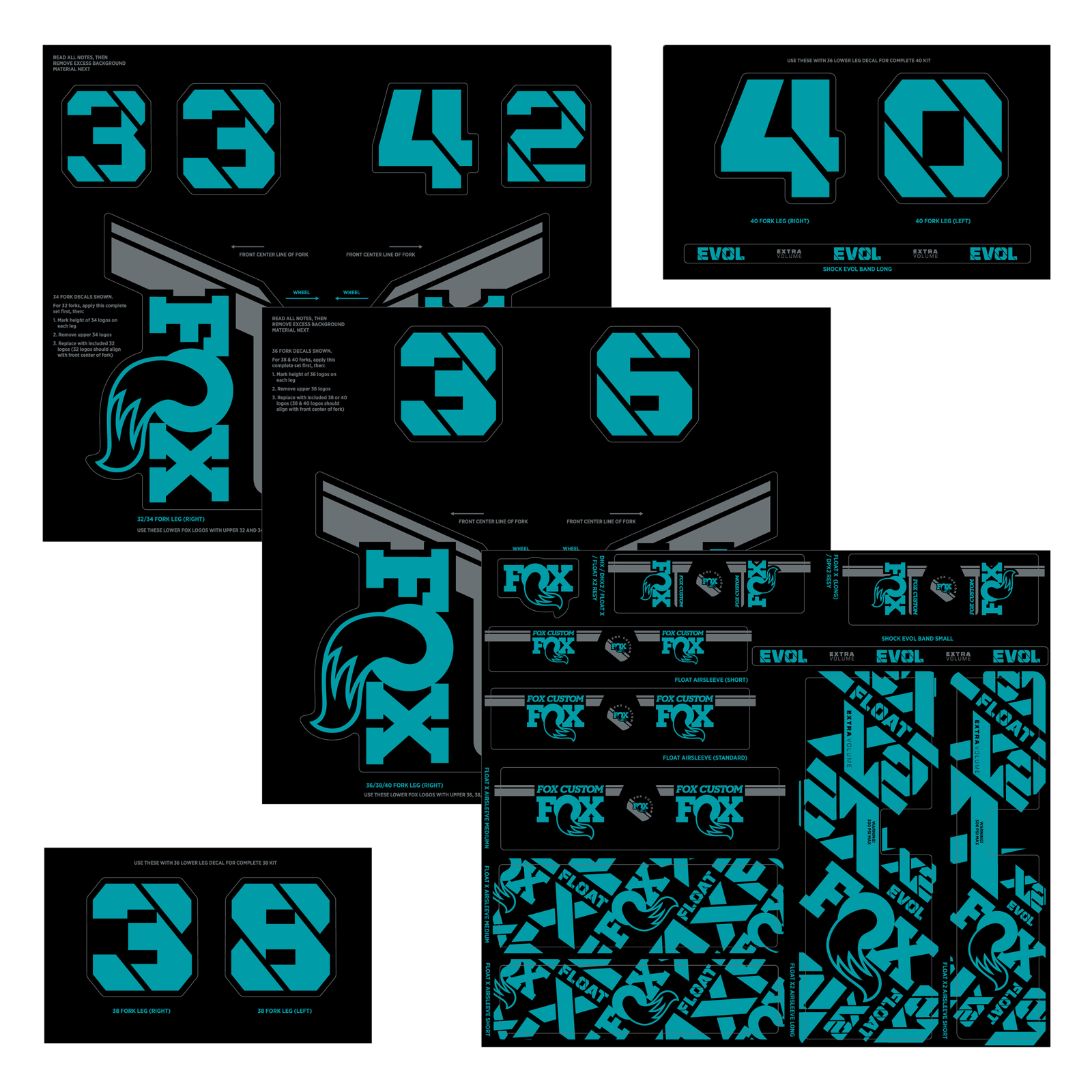 FOX Heritage Decal Kits