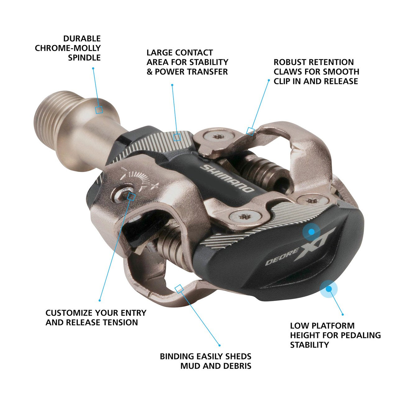 PD-M8100 DEORE XT Pedals - XC Race