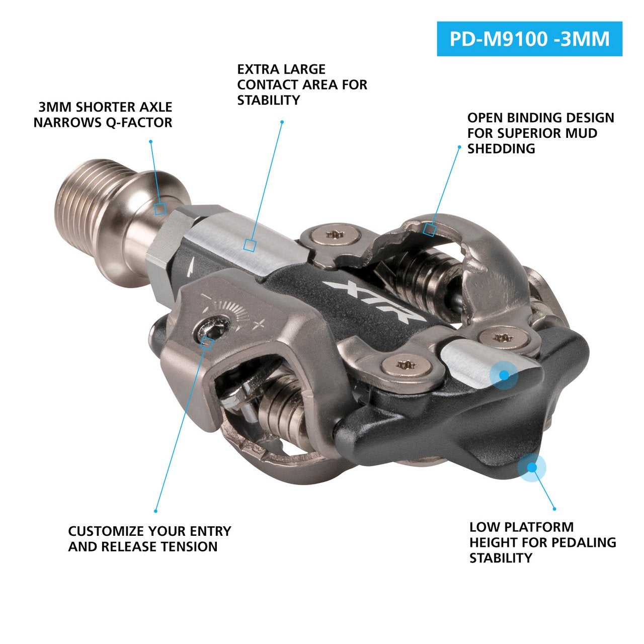 PD-M9100 XTR Pedals - XC Race