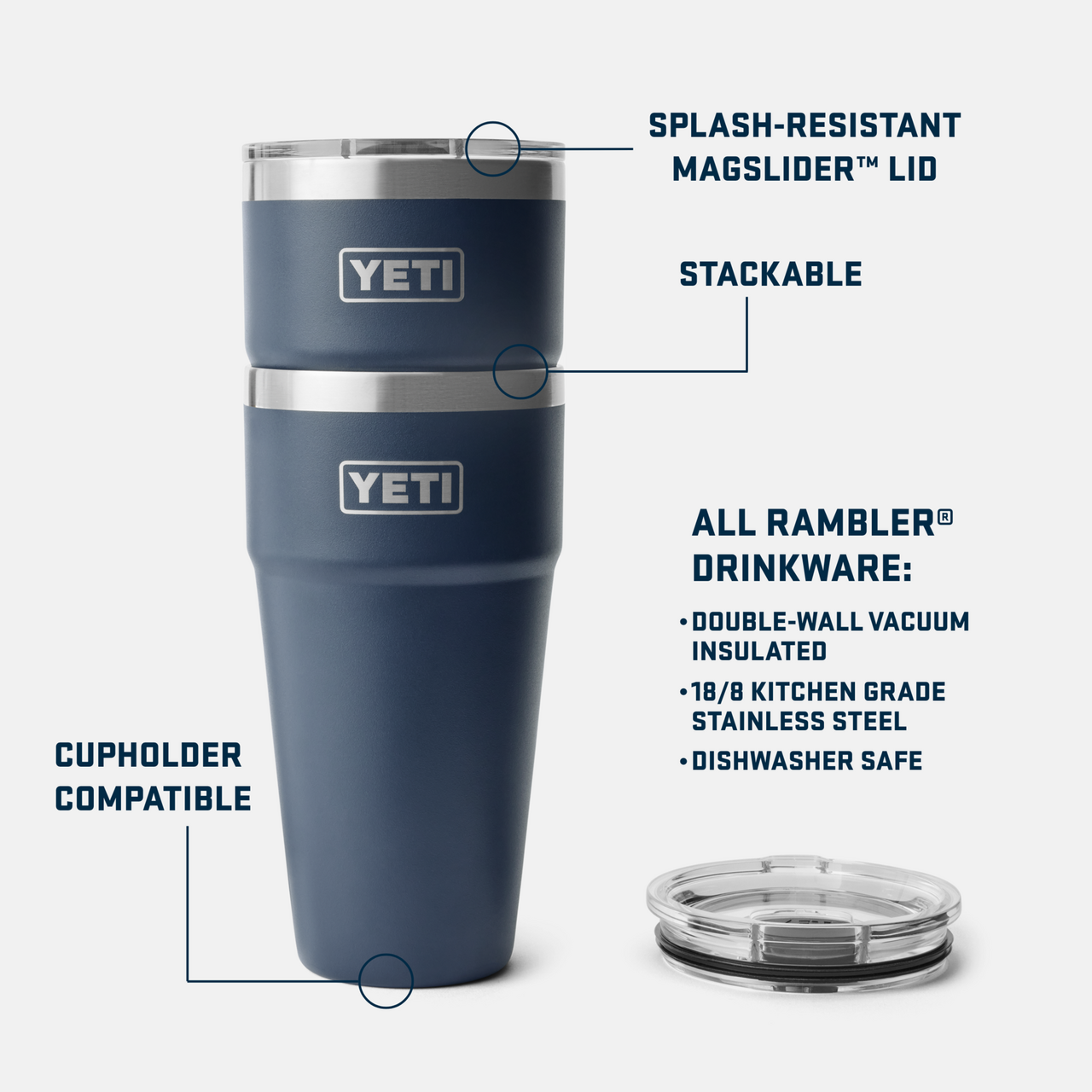 Rambler 30oz (887ml) Stackable Cup w/MagSlider Lid