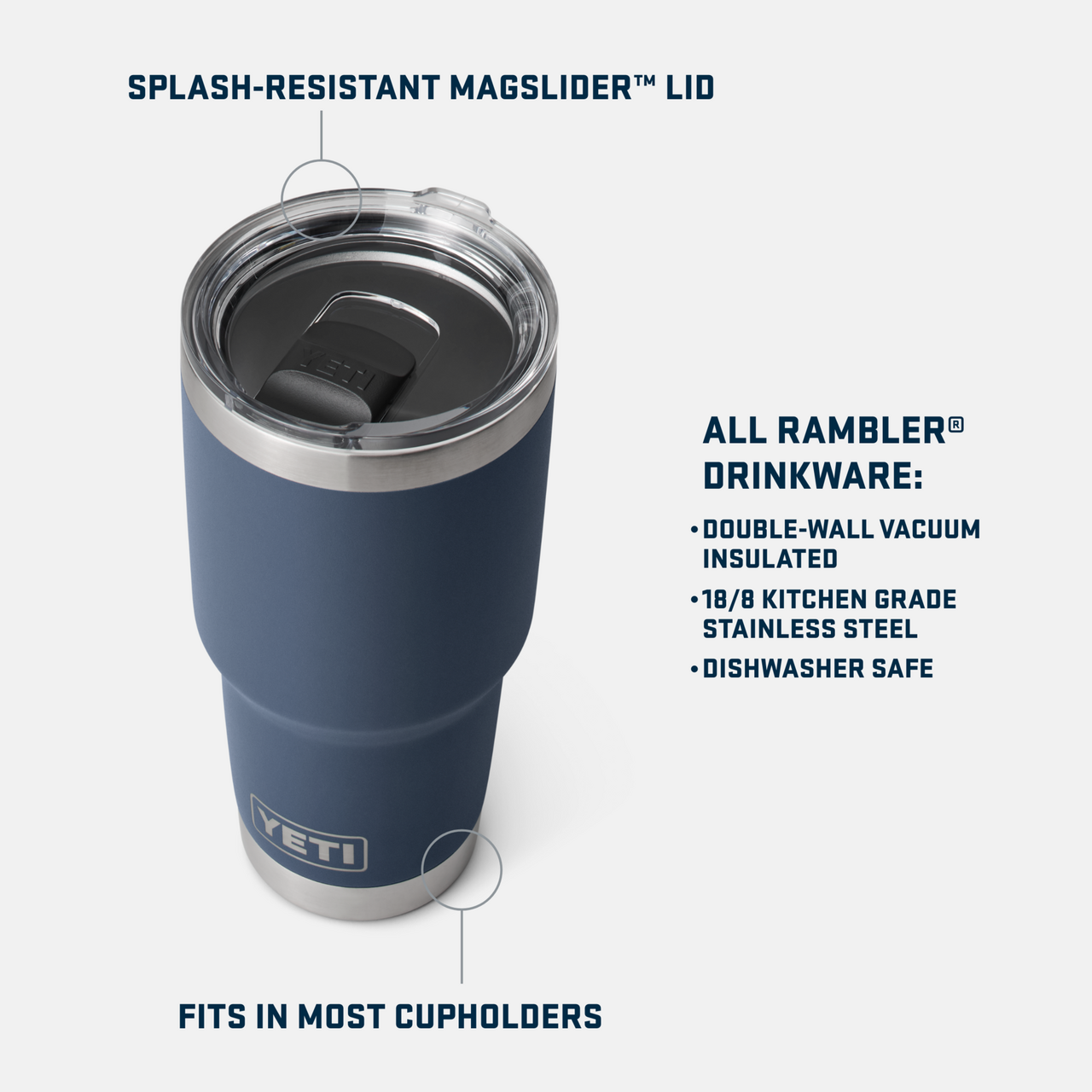Rambler 30oz (887ml) Tumbler w/MagSlider Lid