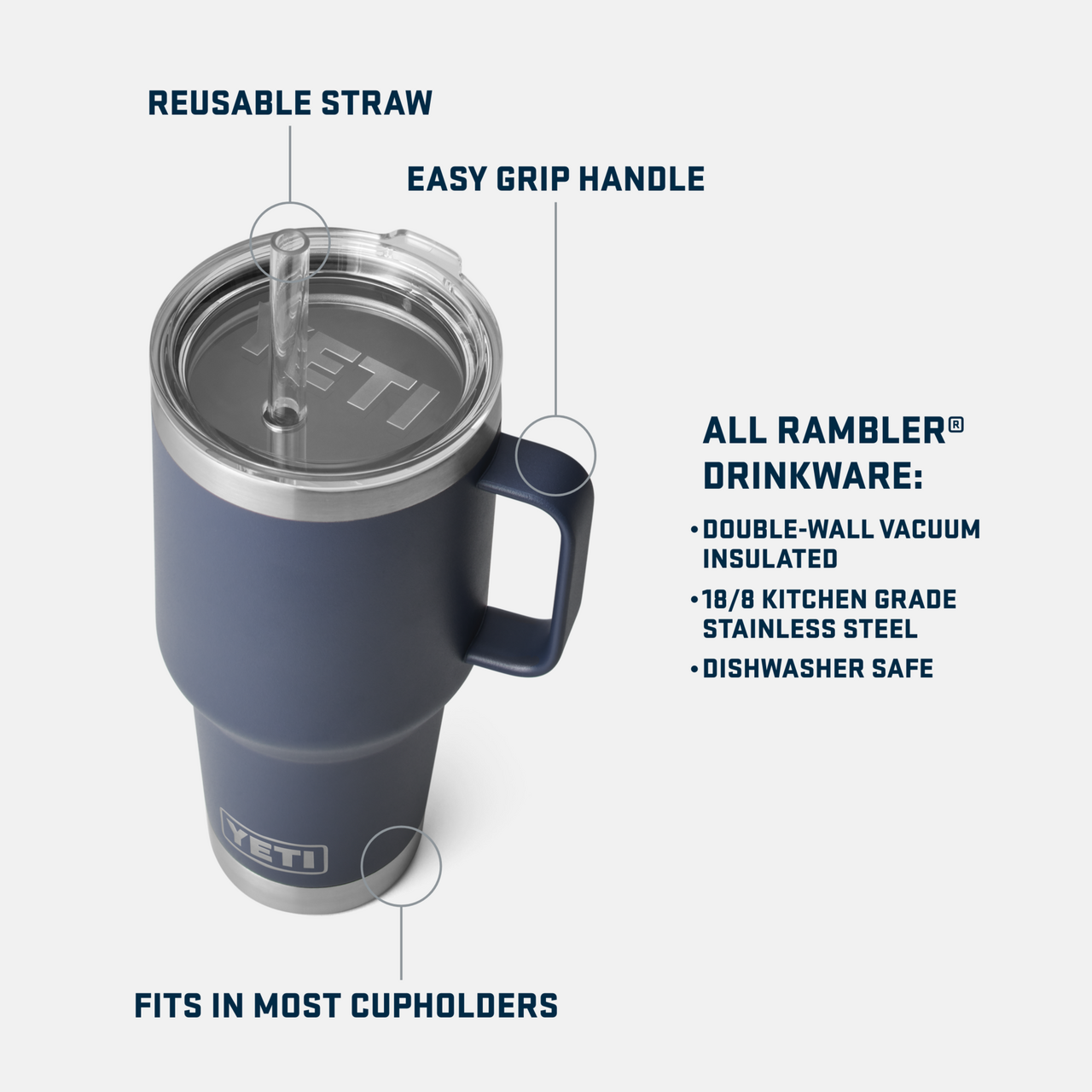 Rambler 35oz (1L) Straw Mug