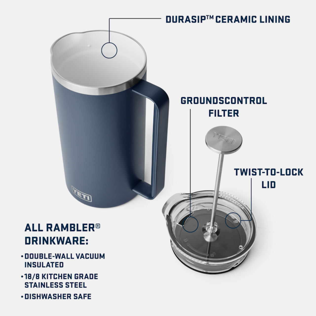 Rambler 64oz (1.9L) French Press