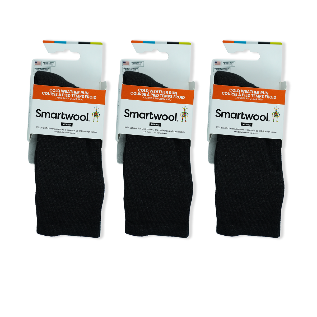 Run Targeted Cushion Cold Weather Crew Sock Bundle in Size Medium