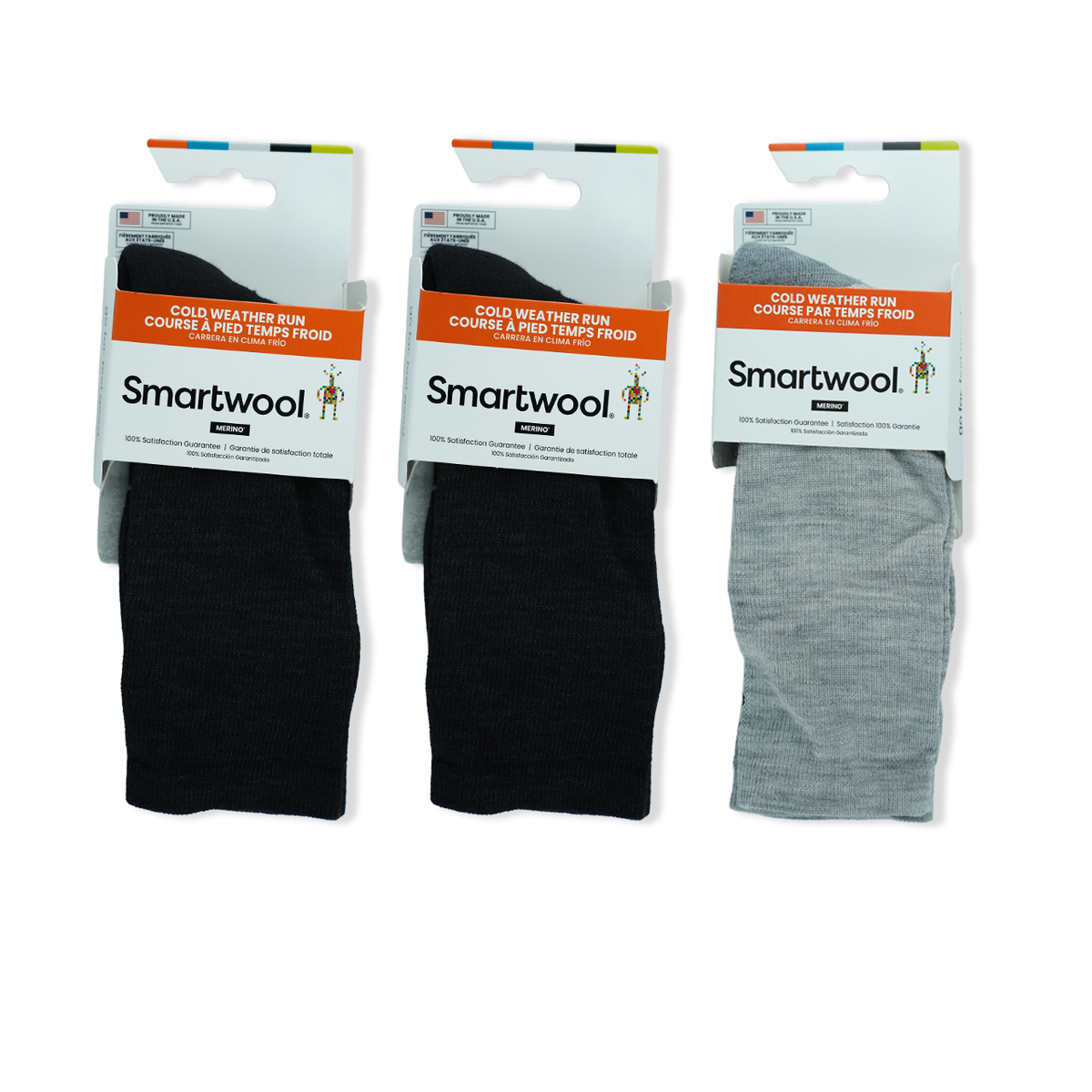 Run Targeted Cushion Cold Weather Crew Sock Bundle in Size Medium