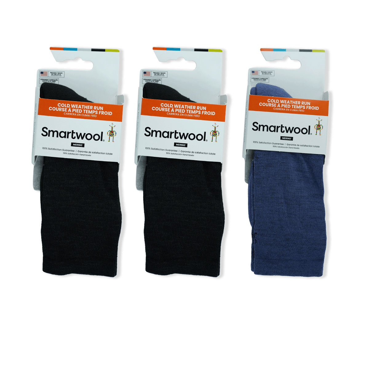 Run Targeted Cushion Cold Weather Crew Sock Bundle in Size Medium