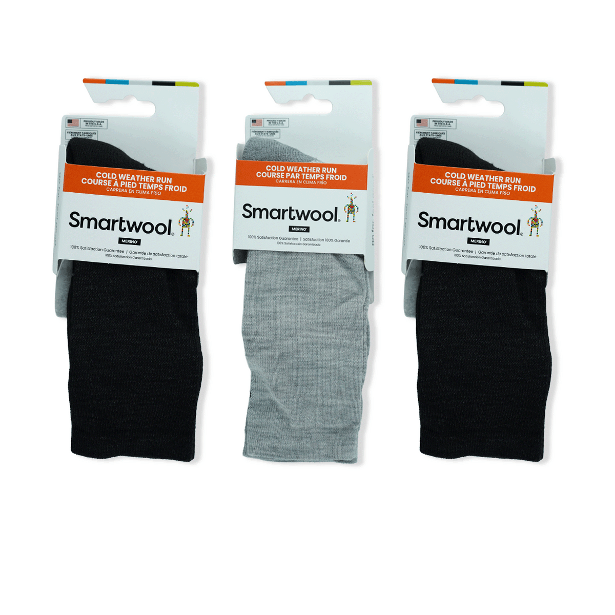 Run Targeted Cushion Cold Weather Crew Sock Bundle in Size Medium