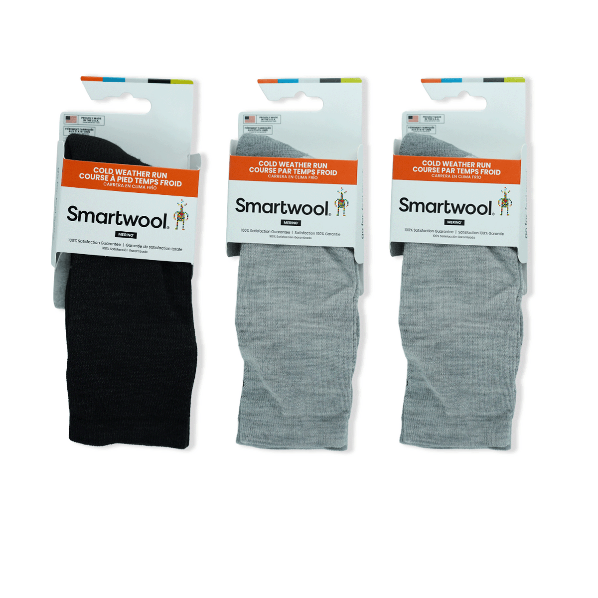 Run Targeted Cushion Cold Weather Crew Sock Bundle in Size Medium