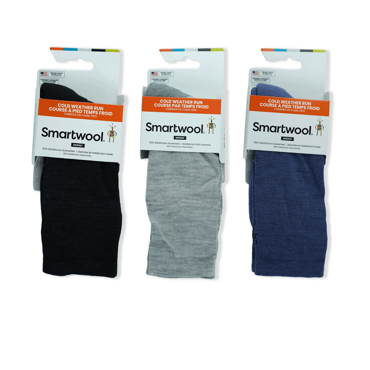 Run Targeted Cushion Cold Weather Crew Sock Bundle in Size Medium