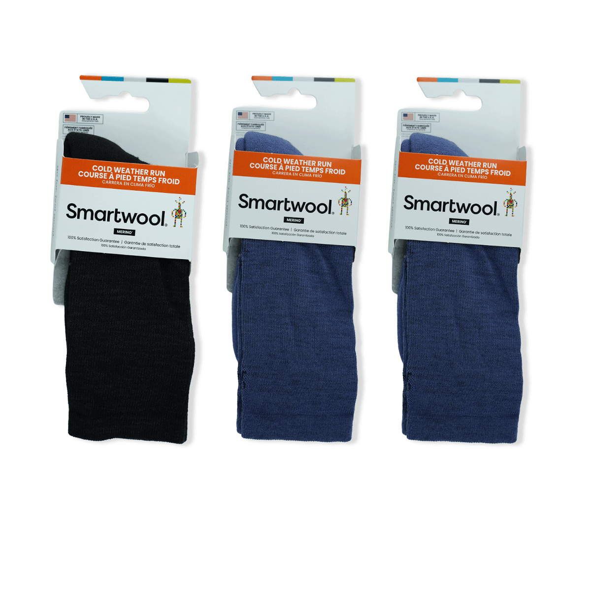 Run Targeted Cushion Cold Weather Crew Sock Bundle in Size Medium