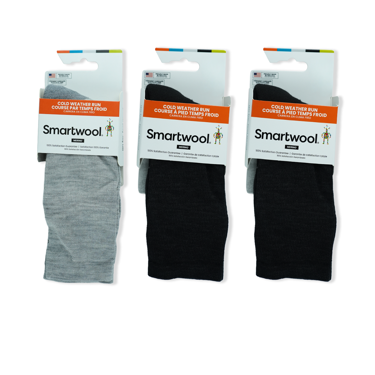Run Targeted Cushion Cold Weather Crew Sock Bundle in Size Medium