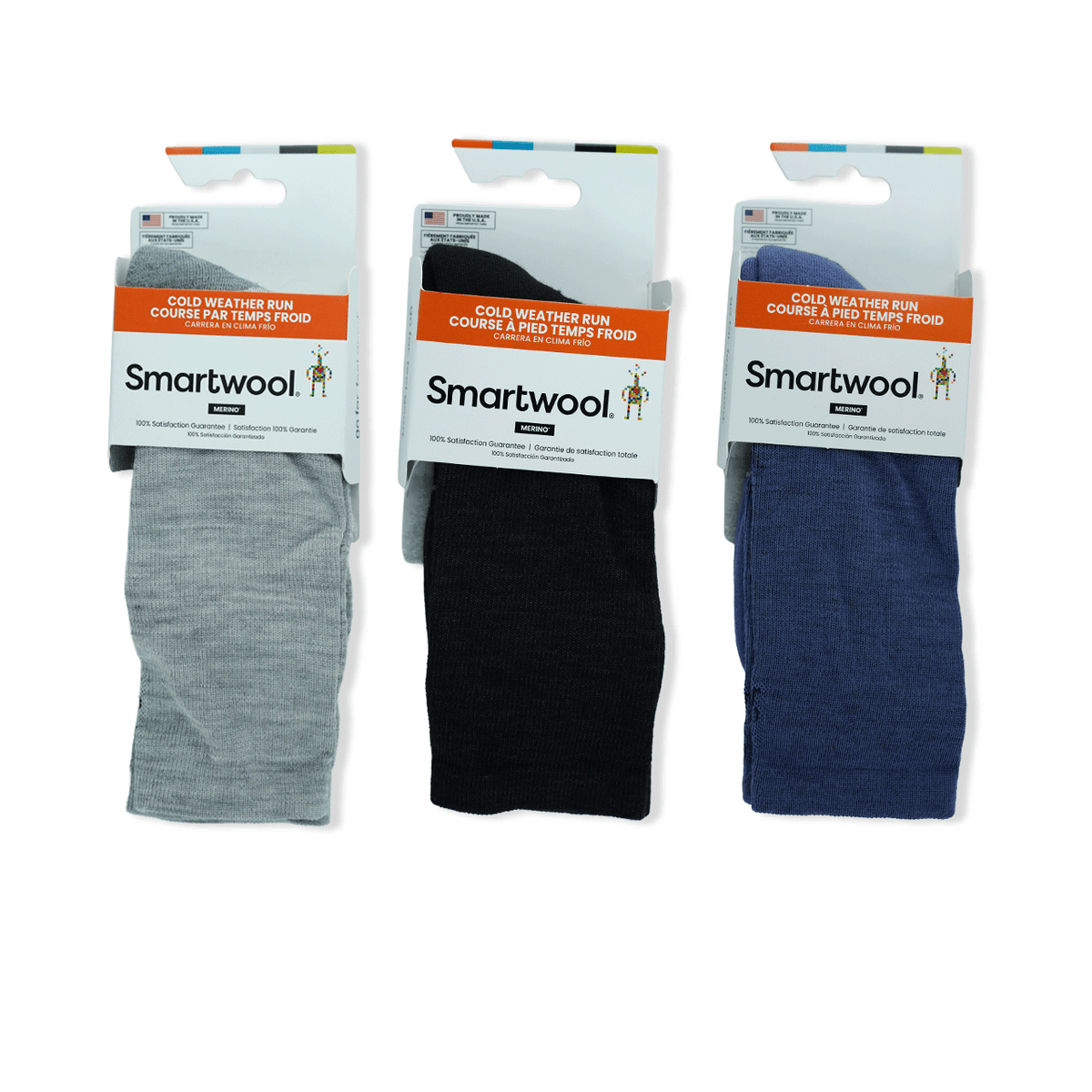 Run Targeted Cushion Cold Weather Crew Sock Bundle in Size Medium