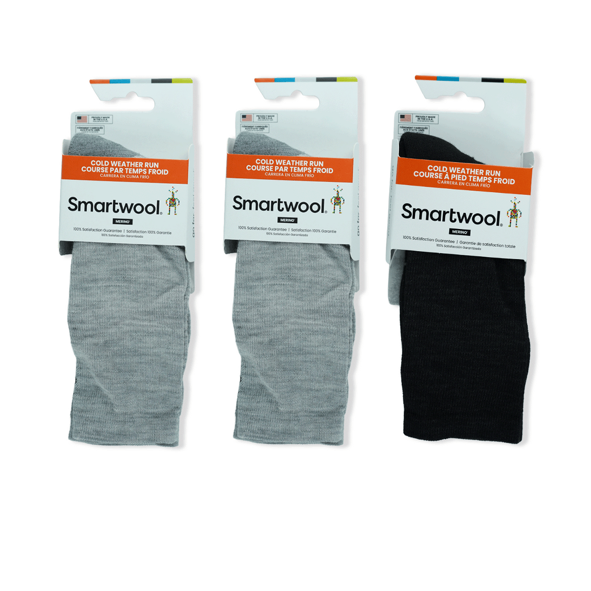 Run Targeted Cushion Cold Weather Crew Sock Bundle in Size Medium