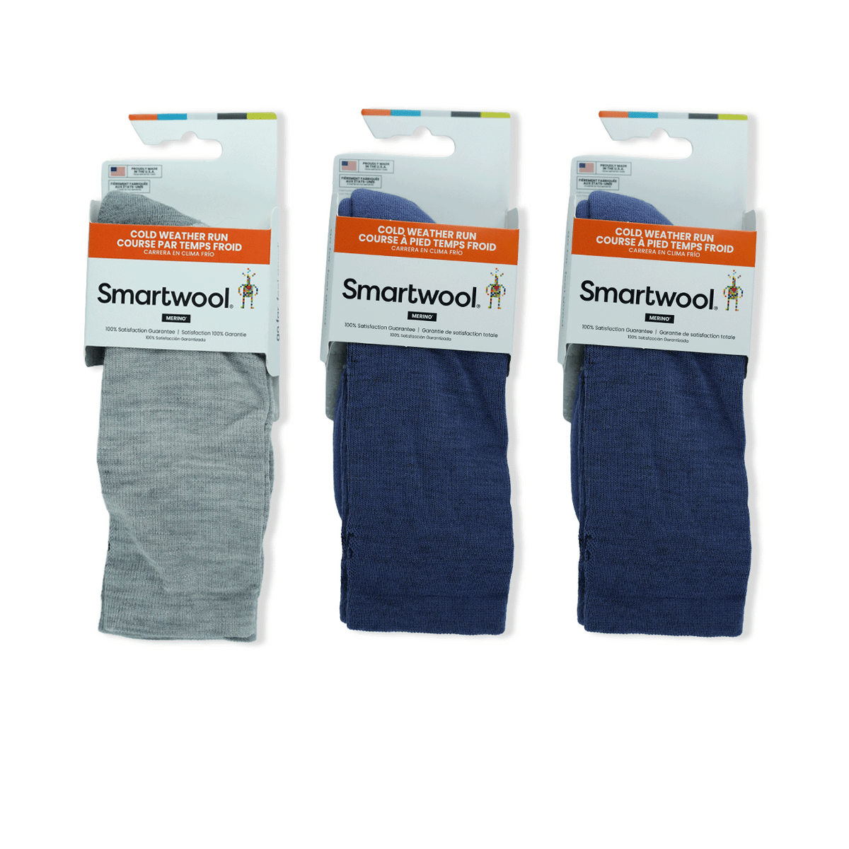 Run Targeted Cushion Cold Weather Crew Sock Bundle in Size Medium
