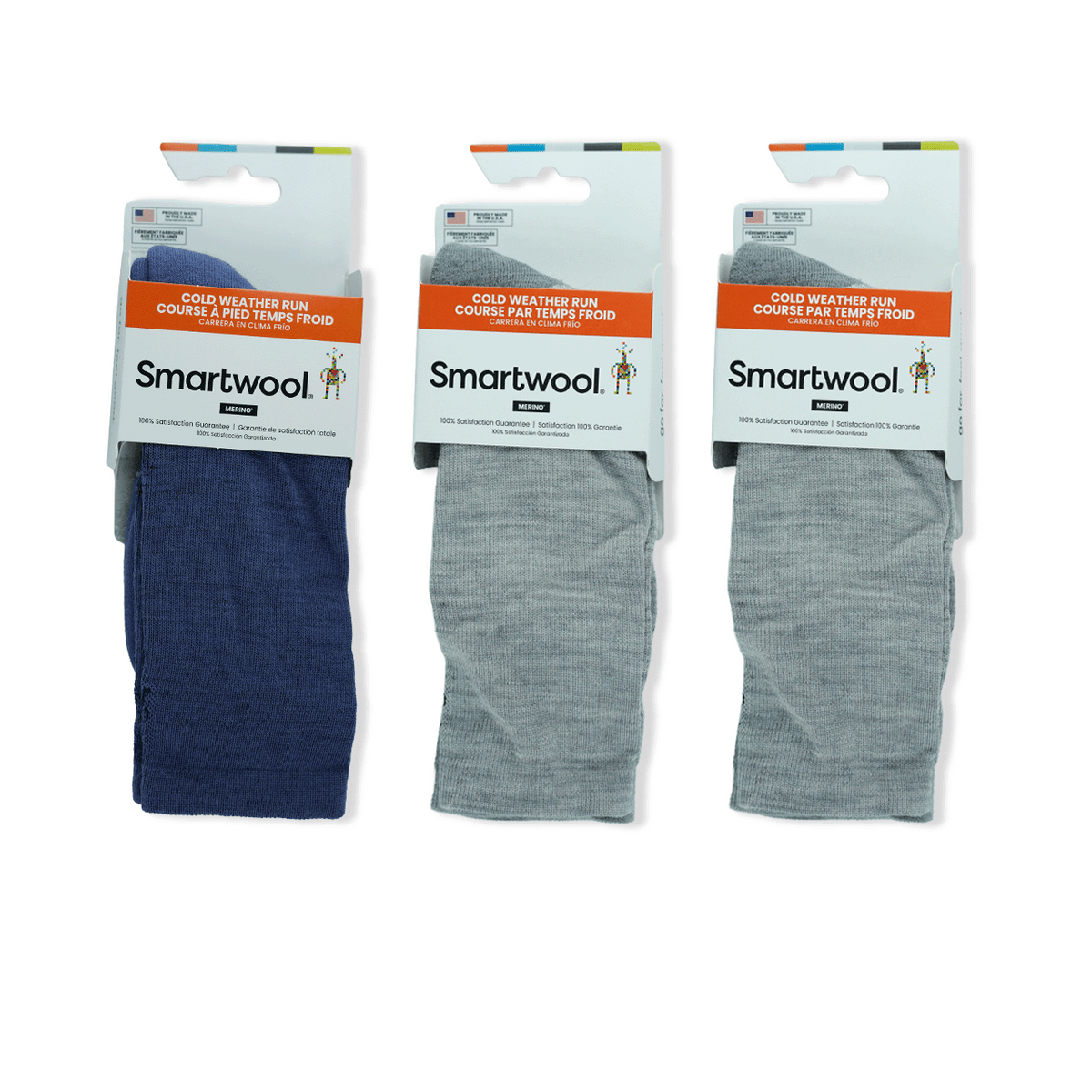 Run Targeted Cushion Cold Weather Crew Sock Bundle in Size Medium