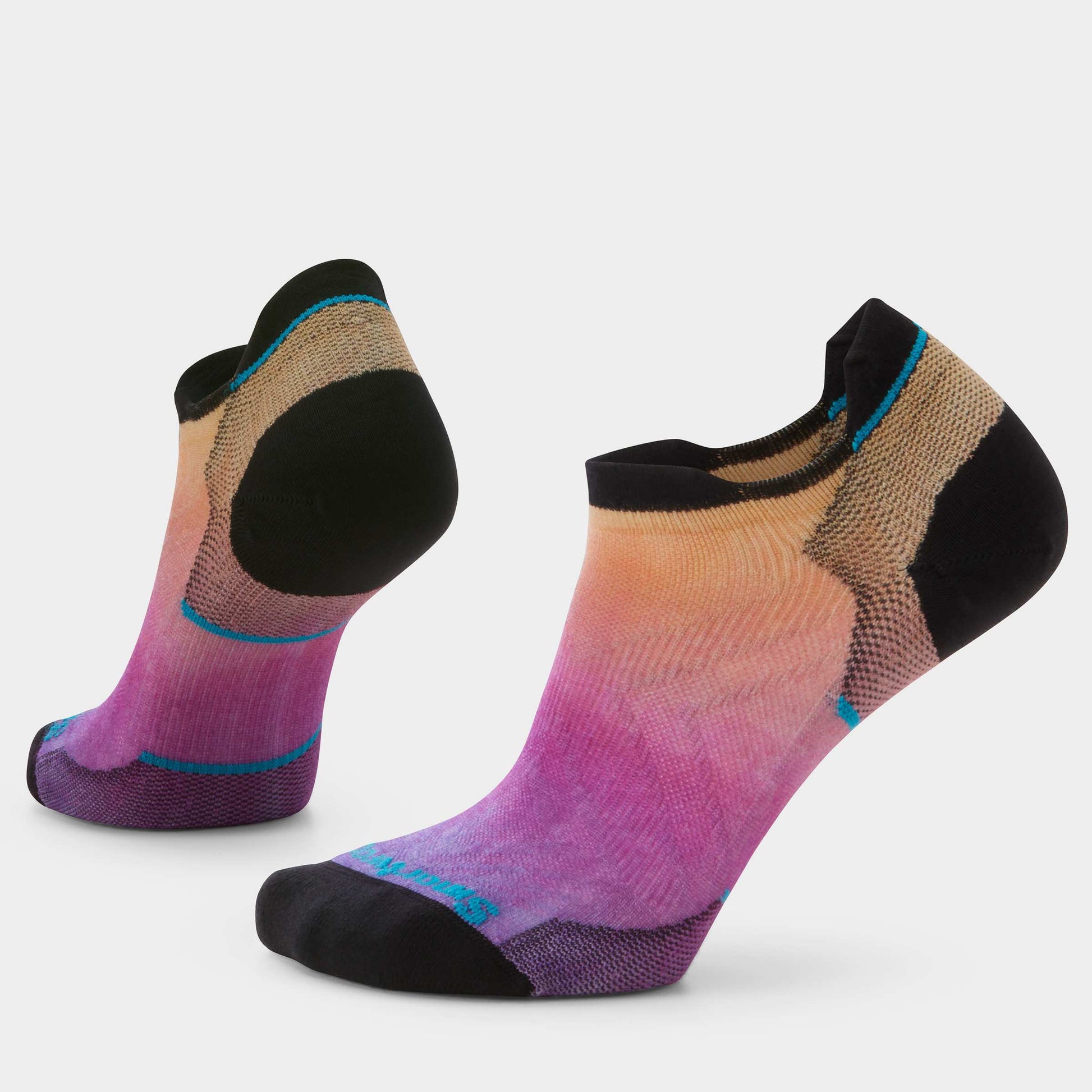 Women's Run Ombre Print Low Ankle Socks - Gallery 1